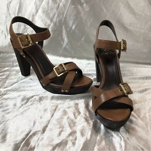 -Vince Camuto Brown / Black Heels-